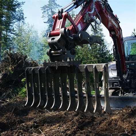 root rakes for mini excavators